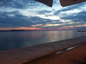 The famous Zadar sunset