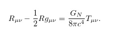 Einstein's equation